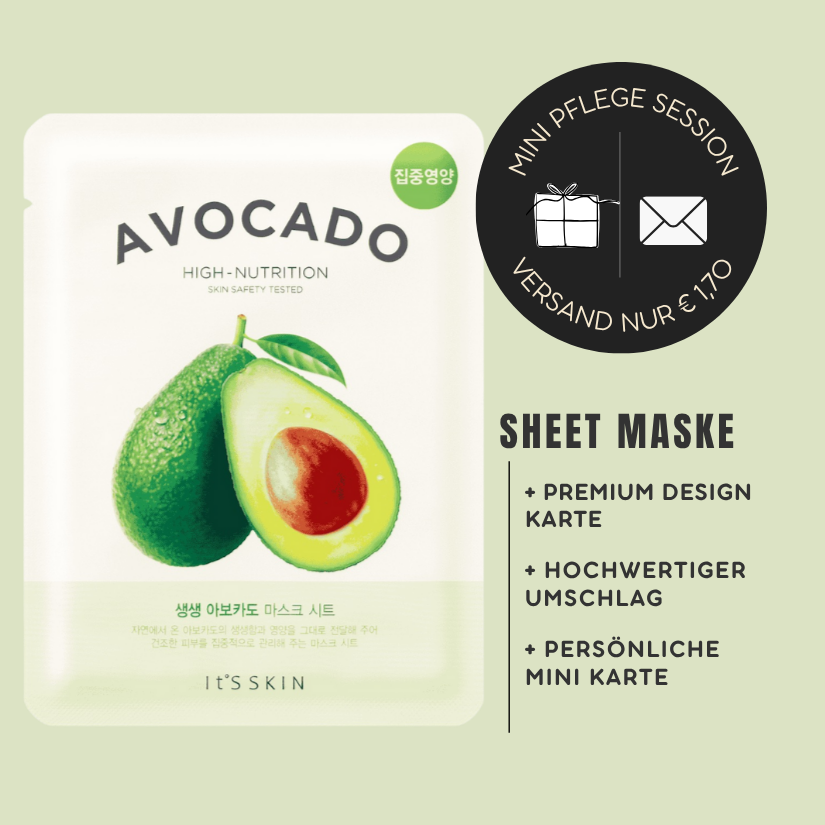 Mini-Geschenkset 'Ein kleiner Weihnachtsgruß' - Karte + koreanische Sheet-Maske