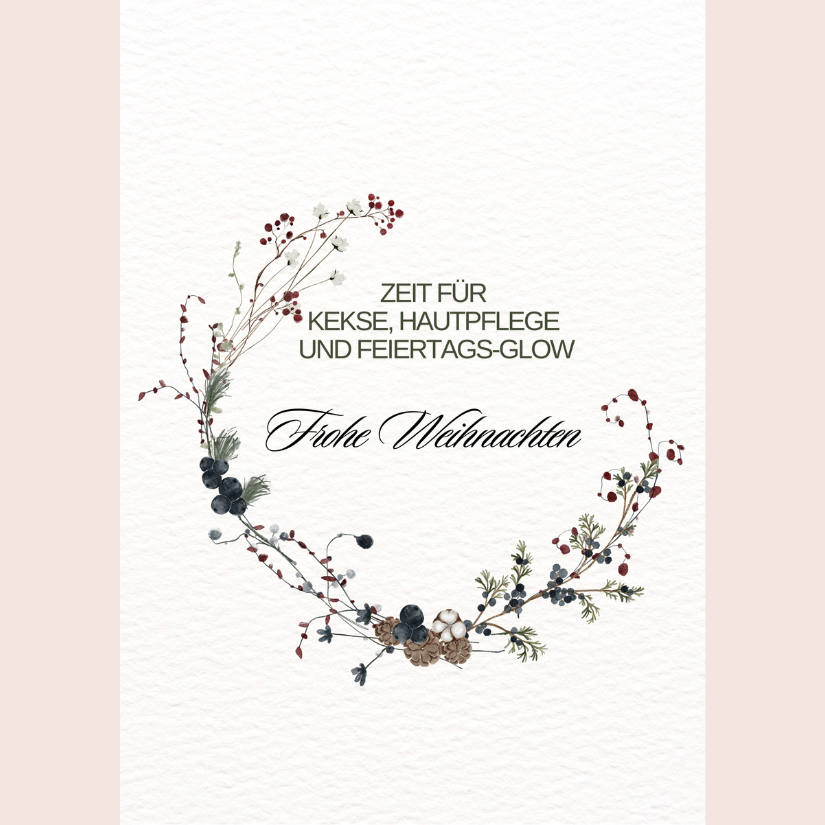 Mini-Geschenkset 'Weihnachts-Glow' - Karte + koreanische Sheet-Maske