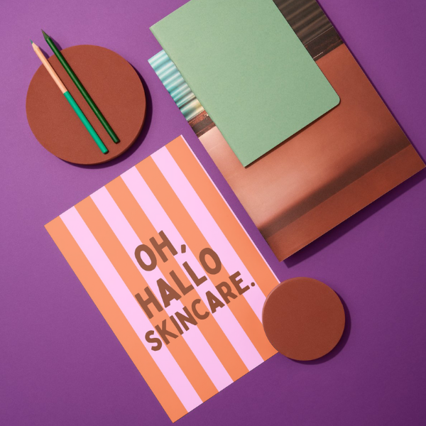 Mini-Geschenkset 'Hallo Skincare' - Karte + koreanische Sheet-Maske