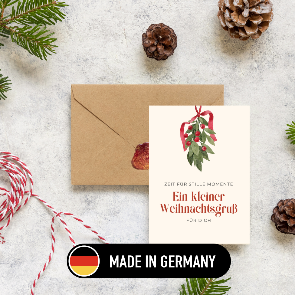 Mini-Geschenkset 'Ein kleiner Weihnachtsgruß' - Karte + koreanische Sheet-Maske