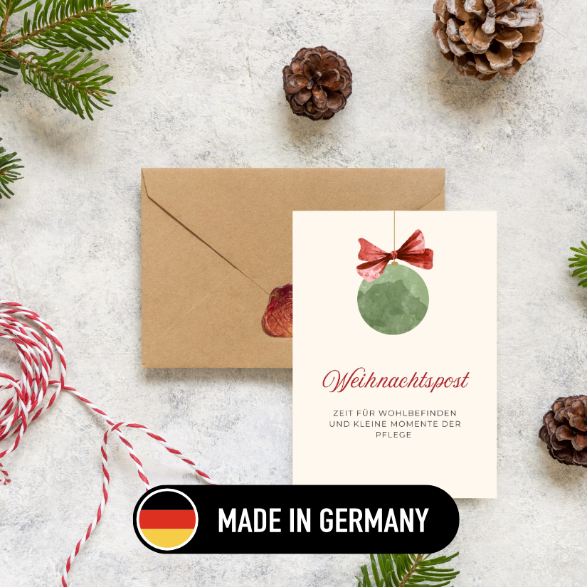 Mini-Geschenkset 'Weihnachtspost' - Karte + koreanische Sheet-Maske