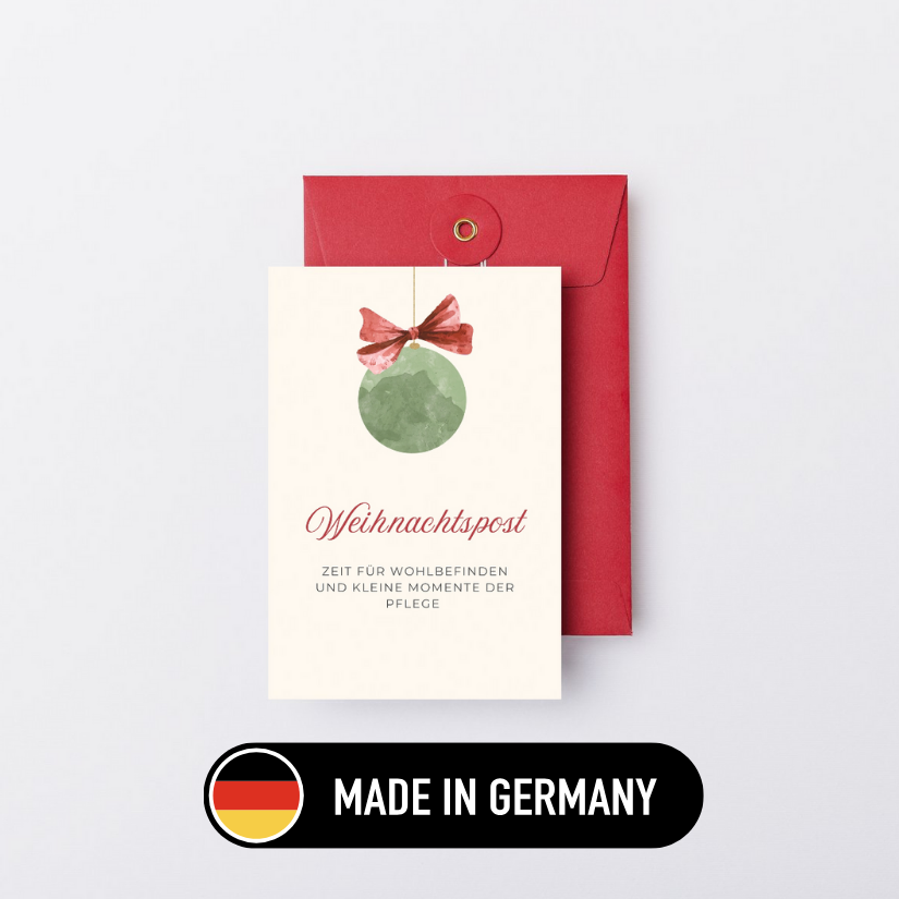 Mini-Geschenkset 'Weihnachtspost' - Karte + koreanische Sheet-Maske