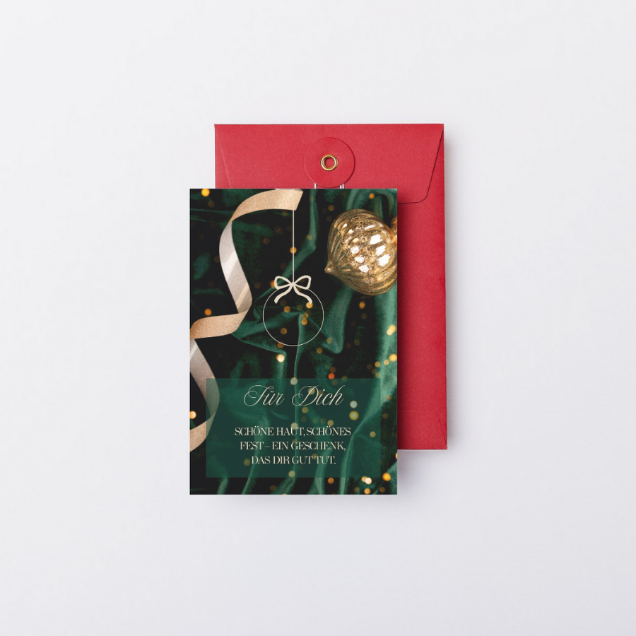 Mini-Geschenkset 'Weihnachten kommt' - Karte + koreanische Sheet-Maske