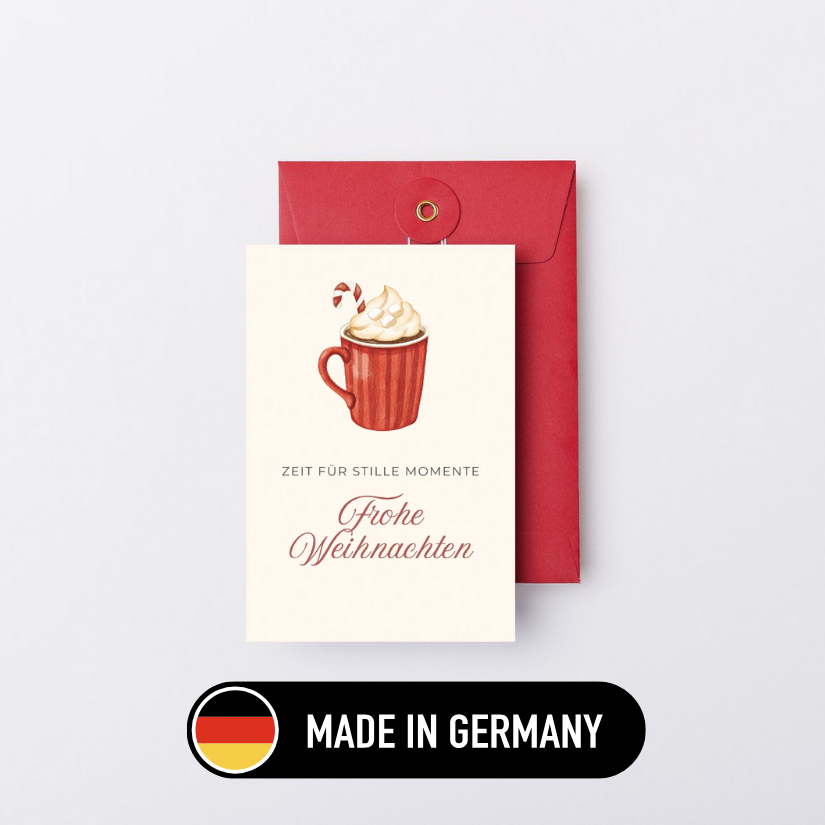 Mini-Geschenkset 'Weihnachtskakao' - Karte + koreanische Sheet-Maske