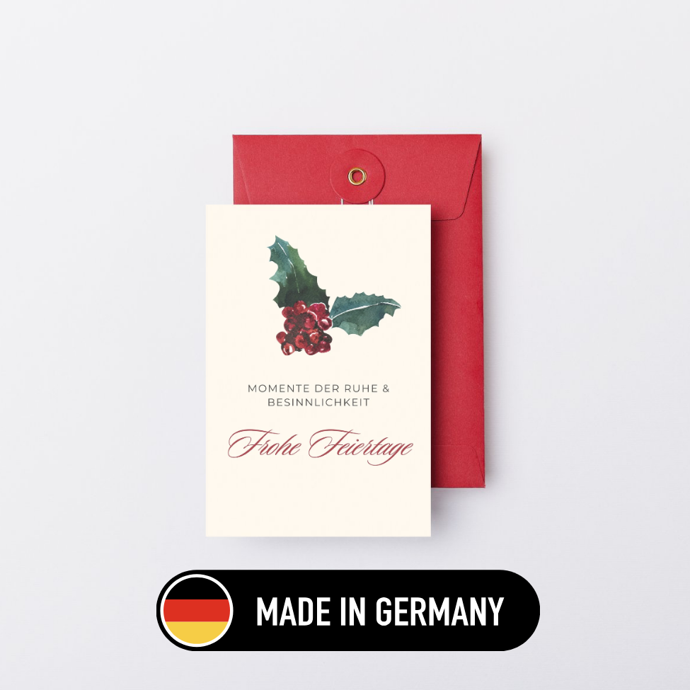 Mini-Geschenkset 'Frohe Feiertage' - Karte + koreanische Sheet-Maske