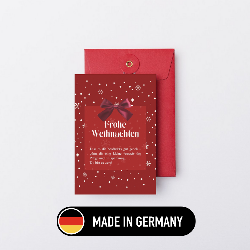 Mini-Geschenkset „Frohe Weihnachten“ - Karte + koreanische Sheet-Maske