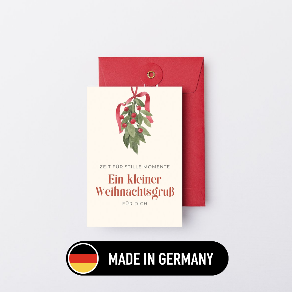 Mini-Geschenkset 'Ein kleiner Weihnachtsgruß' - Karte + koreanische Sheet-Maske
