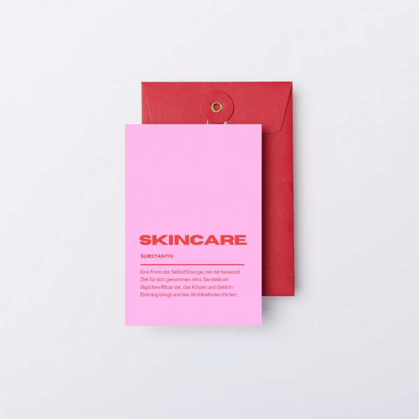 Mini-Geschenkset 'Skincare' - Karte + koreanische Sheet-Maske
