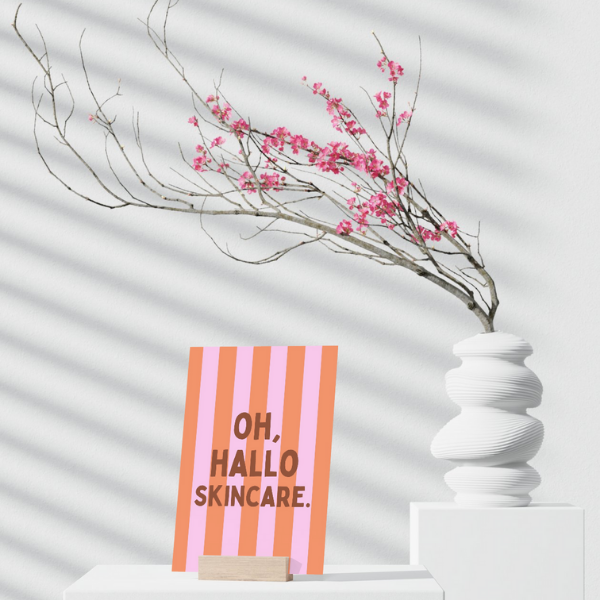 Mini-Geschenkset 'Hallo Skincare' - Karte + koreanische Sheet-Maske