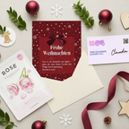 Mini-Geschenkset „Frohe Weihnachten“ - Karte + koreanische Sheet-Maske