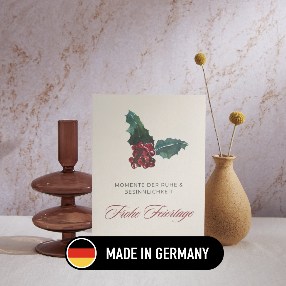 Mini-Geschenkset 'Frohe Feiertage' - Karte + koreanische Sheet-Maske