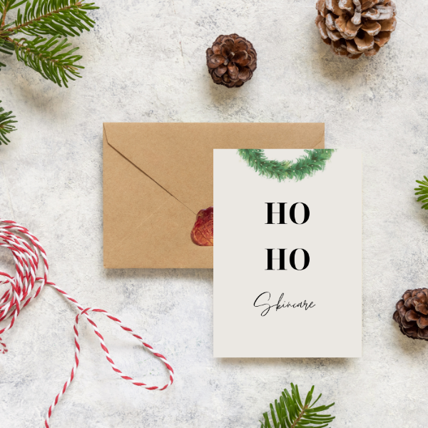 Mini-Geschenkset 'Ho Ho Skincare' - Karte + koreanische Sheet-Maske