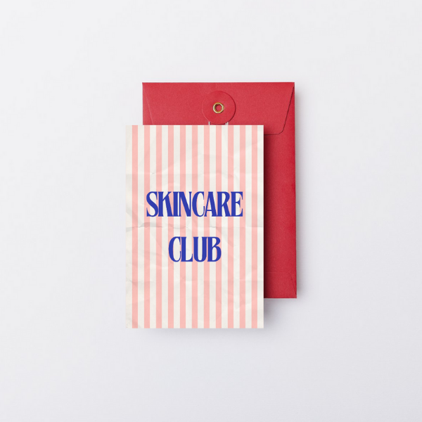 Mini-Geschenkset 'SKINCARE CLUB' - Karte + koreanische Sheet-Maske