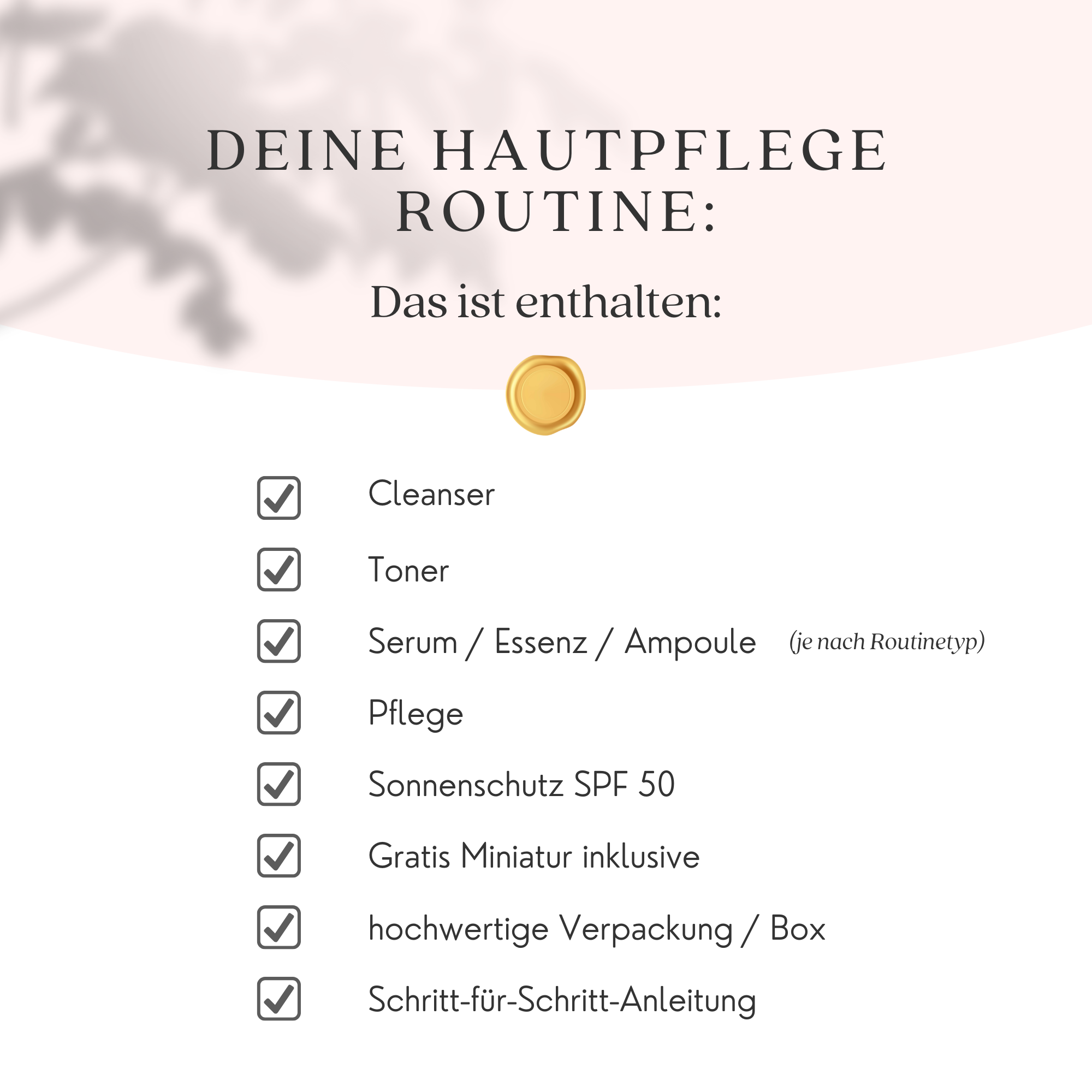 Morgen- & Abendroutine 'Glow Balance' + LSF50 + Vit C, Hyaluronsäure, Niacinamid