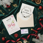 Mini-Geschenkset 'Weihnachts-Glow' - Karte + koreanische Sheet-Maske