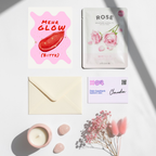 Mini-Geschenkset 'MEHR GLOW BITTE' - Karte + koreanische Sheet-Maske
