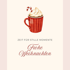 Mini-Geschenkset 'Weihnachtskakao' - Karte + koreanische Sheet-Maske