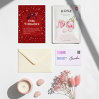 Mini-Geschenkset „Frohe Weihnachten“ - Karte + koreanische Sheet-Maske