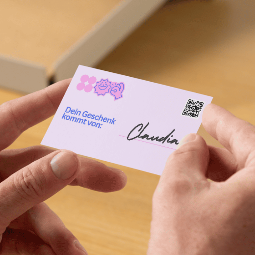 Mini-Geschenkset „Frohe Weihnachten“ - Karte + koreanische Sheet-Maske