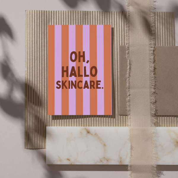 Mini-Geschenkset 'Hallo Skincare' - Karte + koreanische Sheet-Maske