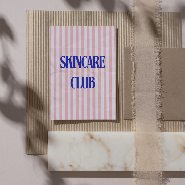 Mini-Geschenkset 'SKINCARE CLUB' - Karte + koreanische Sheet-Maske