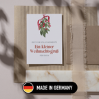 Mini-Geschenkset 'Ein kleiner Weihnachtsgruß' - Karte + koreanische Sheet-Maske