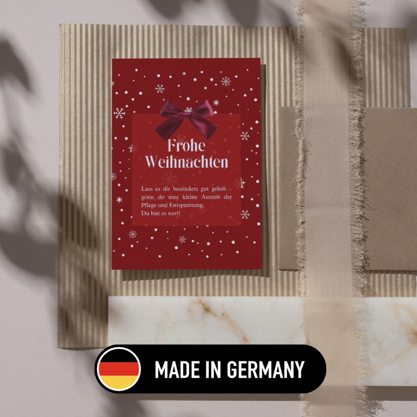 Mini-Geschenkset „Frohe Weihnachten“ - Karte + koreanische Sheet-Maske