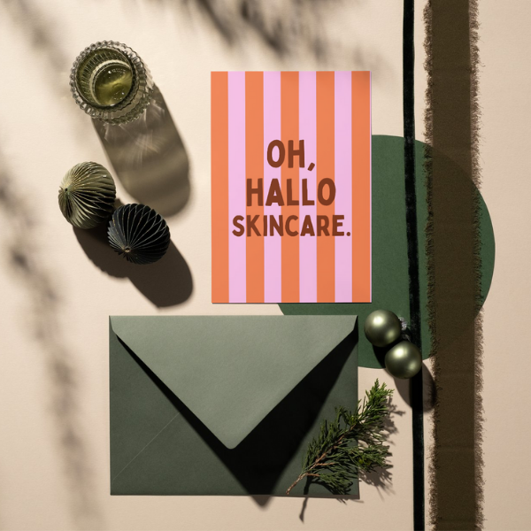 Mini-Geschenkset 'Hallo Skincare' - Karte + koreanische Sheet-Maske