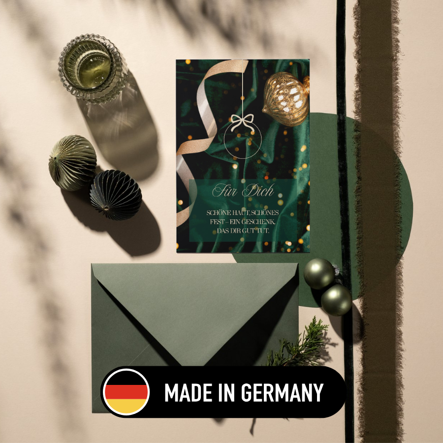 Mini-Geschenkset 'Weihnachten kommt' - Karte + koreanische Sheet-Maske