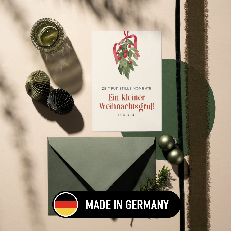 Mini-Geschenkset 'Ein kleiner Weihnachtsgruß' - Karte + koreanische Sheet-Maske