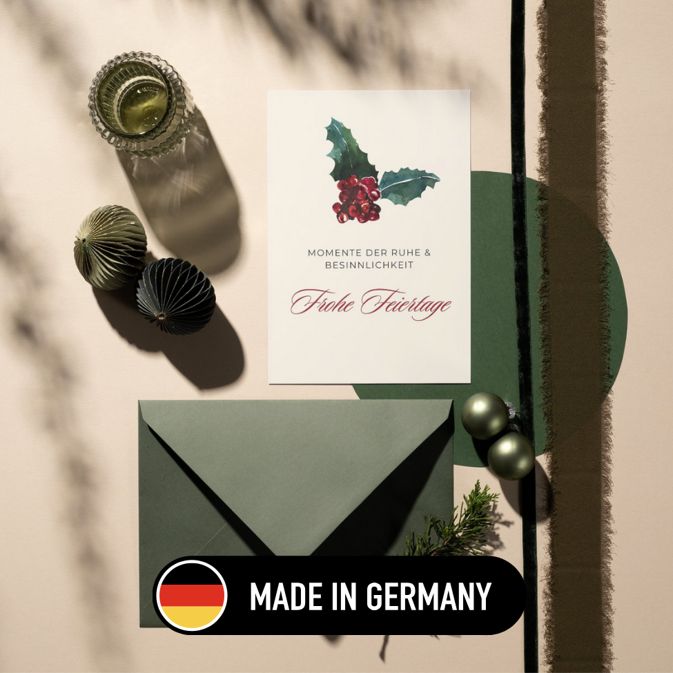 Mini-Geschenkset 'Frohe Feiertage' - Karte + koreanische Sheet-Maske