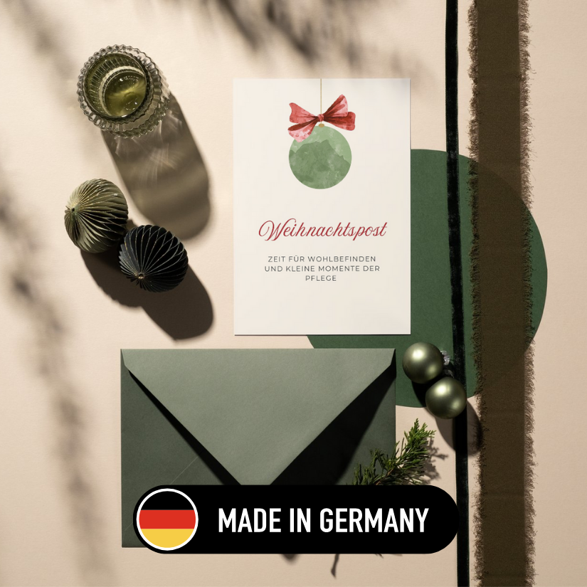 Mini-Geschenkset 'Weihnachtspost' - Karte + koreanische Sheet-Maske