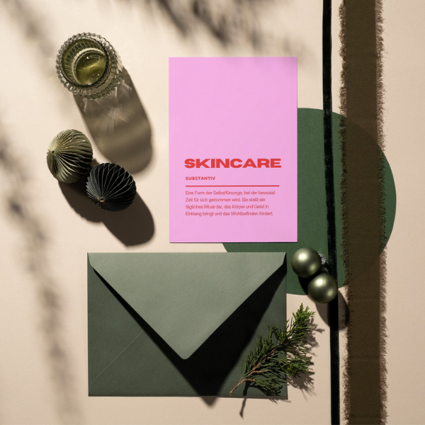 Mini-Geschenkset 'Skincare' - Karte + koreanische Sheet-Maske