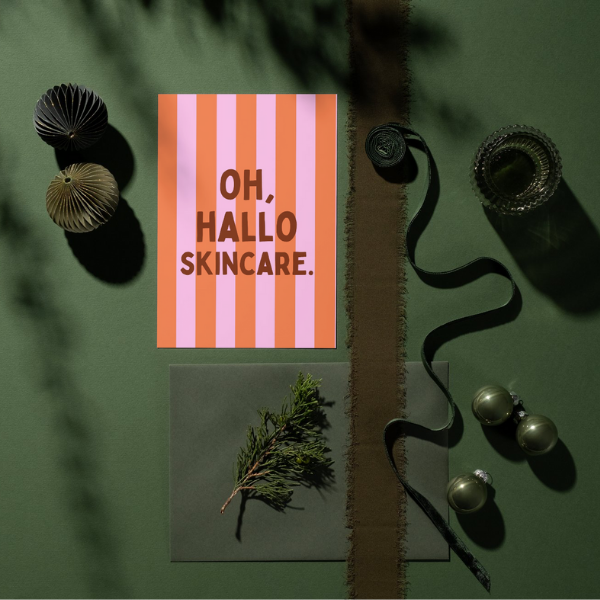 Mini-Geschenkset 'Hallo Skincare' - Karte + koreanische Sheet-Maske