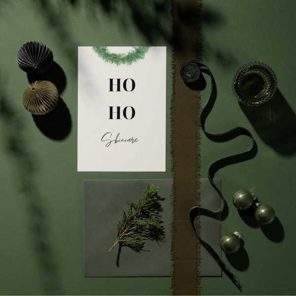 Mini-Geschenkset 'Ho Ho Skincare' - Karte + koreanische Sheet-Maske