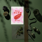 Mini-Geschenkset 'MEHR GLOW BITTE' - Karte + koreanische Sheet-Maske