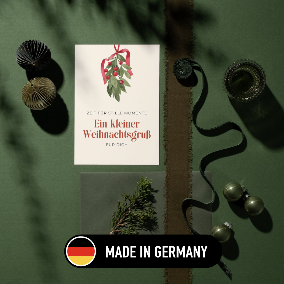 Mini-Geschenkset 'Ein kleiner Weihnachtsgruß' - Karte + koreanische Sheet-Maske