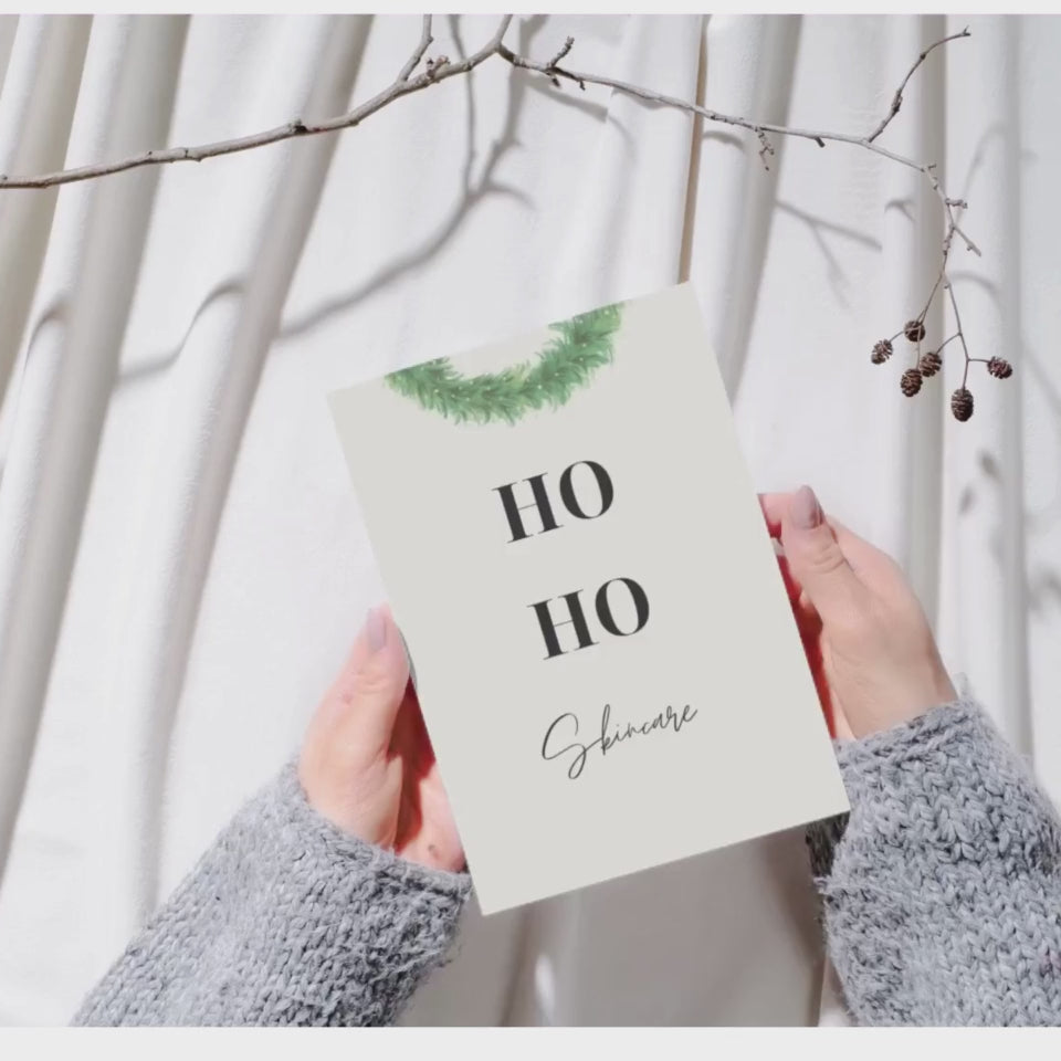 Mini-Geschenkset 'Ho Ho Skincare' - Karte + koreanische Sheet-Maske