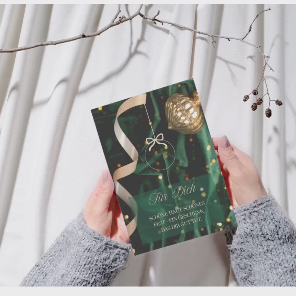 Mini-Geschenkset 'Weihnachten kommt' - Karte + koreanische Sheet-Maske