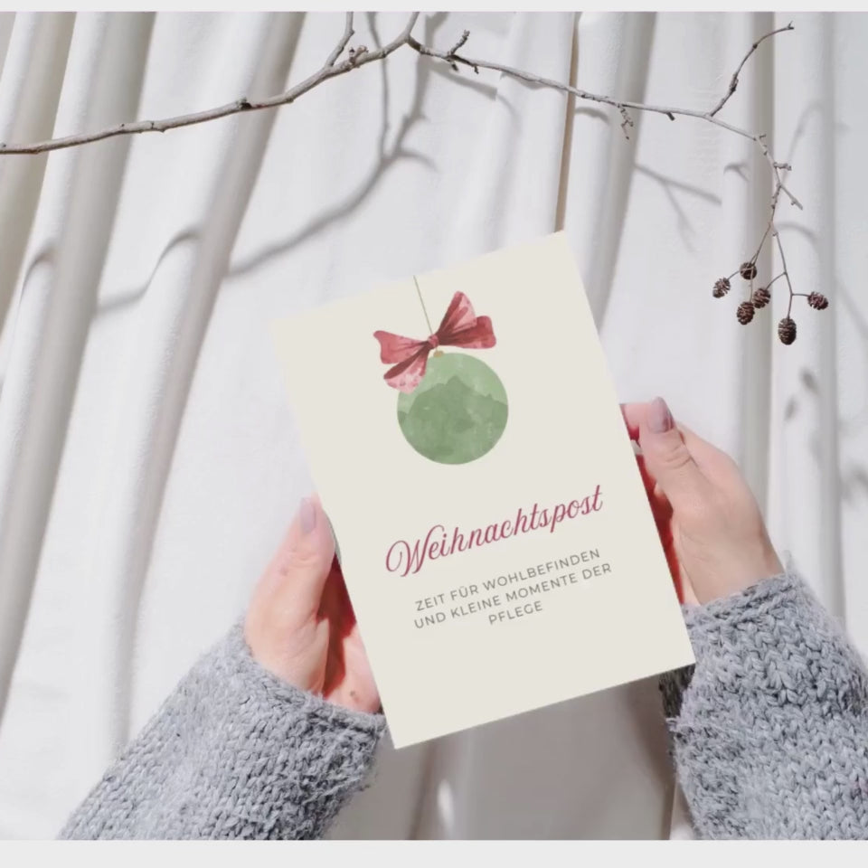 Mini-Geschenkset 'Weihnachtspost' - Karte + koreanische Sheet-Maske