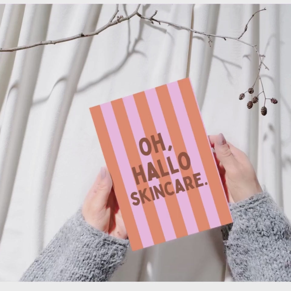 Mini-Geschenkset 'Hallo Skincare' - Karte + koreanische Sheet-Maske