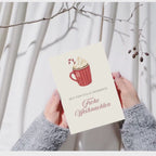 Mini-Geschenkset 'Weihnachtskakao' - Karte + koreanische Sheet-Maske